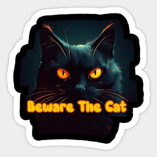 Beware the Cat Sticker